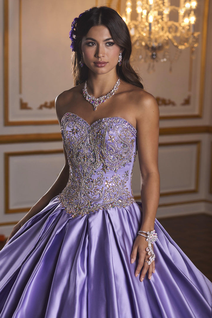 Strapless Satin Quinceanera Dress by Fiesta Gowns 56376-Quinceanera Dresses-ABC Fashion