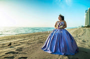 Strapless Satin Quinceanera Dress by Fiesta Gowns 56376