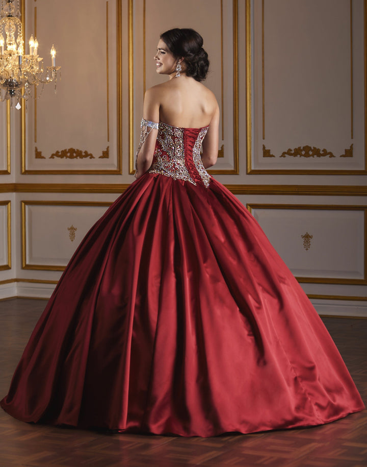 Strapless Satin Quinceanera Dress by Fiesta Gowns 56376-Quinceanera Dresses-ABC Fashion