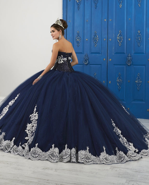 Strapless Sweetheart Glitter Dress by House of Wu LA Glitter 24045-Quinceanera Dresses-ABC Fashion
