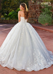 Strapless Sweetheart Wedding Ball Gown by Mary's Bridal MB6103