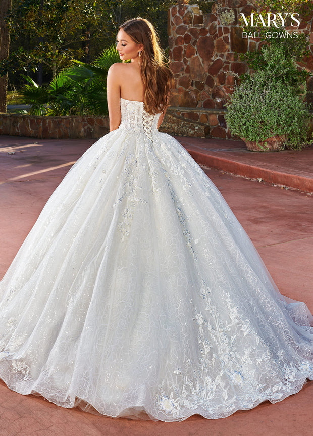 Strapless Sweetheart Wedding Ball Gown by Mary's Bridal MB6103