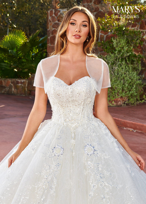 Strapless Sweetheart Wedding Ball Gown by Mary's Bridal MB6103