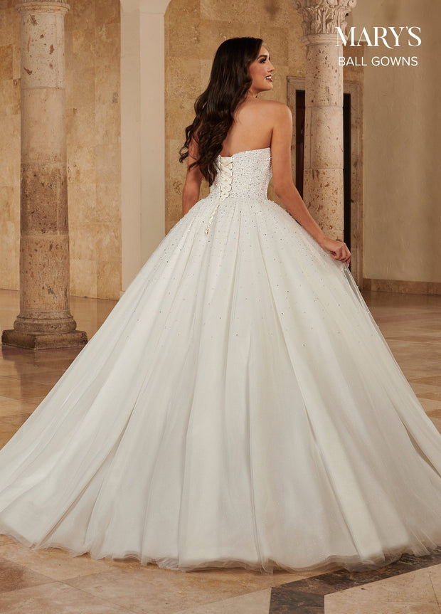 Strapless Wedding Ball Gown by Mary's Bridal MB6085