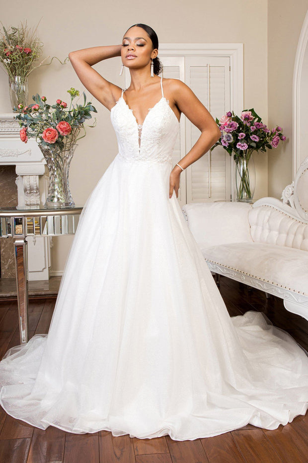Sweetheart Glitter Bridal Gown by Elizabeth K GL1905