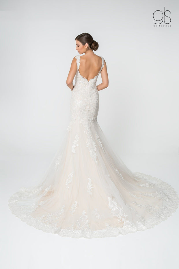 Sweetheart Lace Wedding Mermaid Gown by Elizabeth K GL2819-Wedding Dresses-ABC Fashion