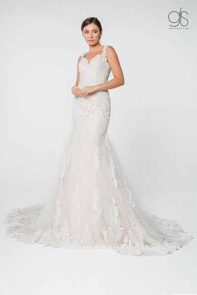 Sweetheart Lace Wedding Mermaid Gown by Elizabeth K GL2819-Wedding Dresses-ABC Fashion
