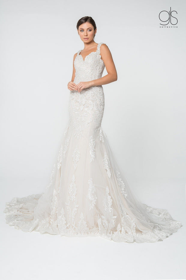 Sweetheart Lace Wedding Mermaid Gown by Elizabeth K GL2819-Wedding Dresses-ABC Fashion