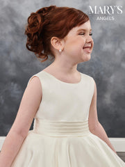 Tea Length Flower Girl Dress with Tiered Skirt by Mary's Bridal MB9027-Girls Formal Dresses-ABC Fashion
