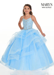 Tiered Halter Quinceanera Dress by Mary's Bridal MQ1058