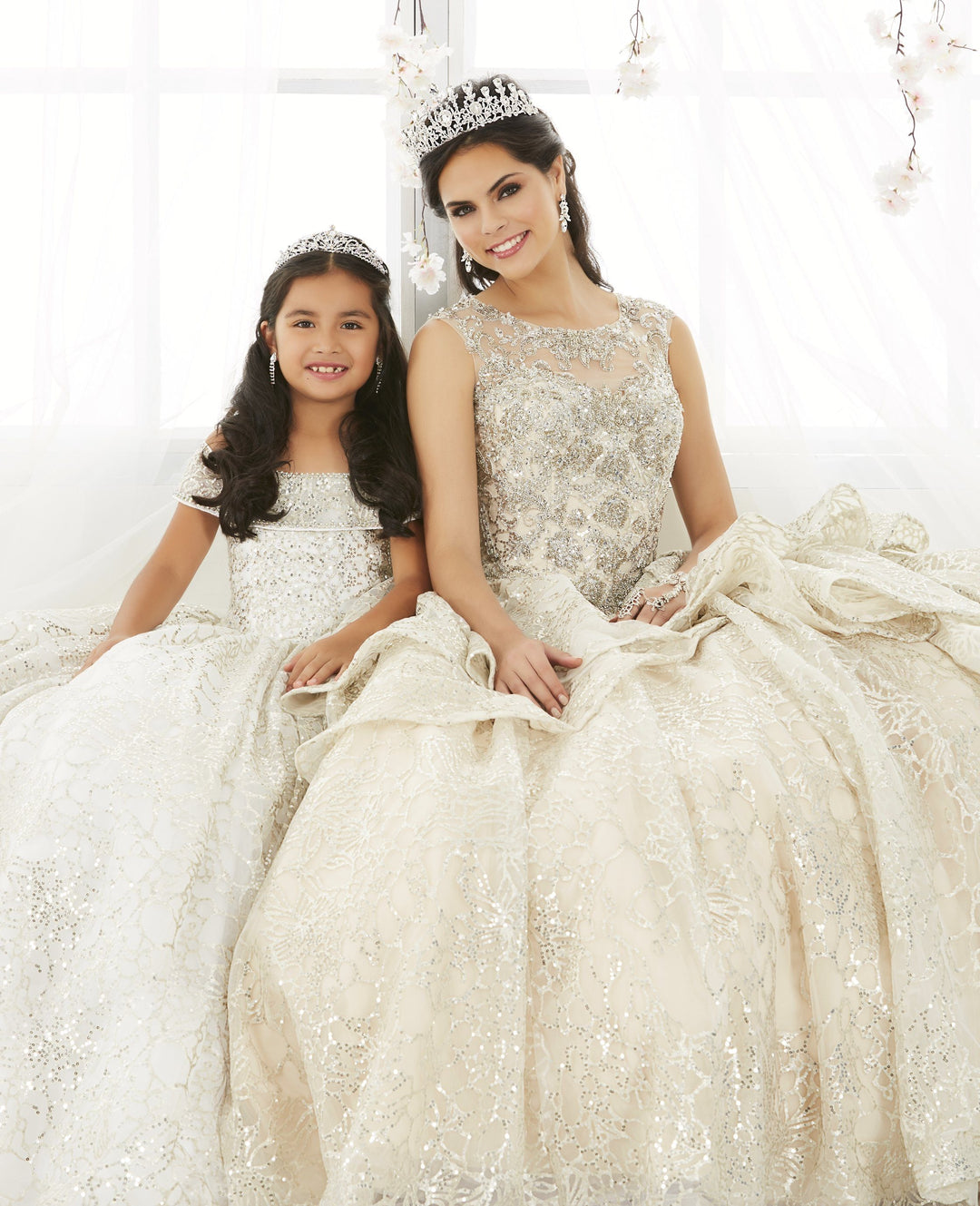 Tiered Metallic Illusion Quinceanera Dress by House of Wu 26910-Quinceanera Dresses-ABC Fashion