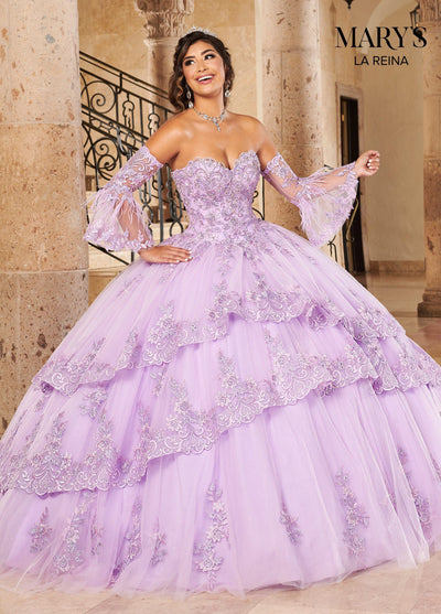 Tiered Sweetheart Quinceanera Dress by Mary's Bridal MQ2118