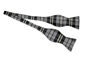 Turquoise/Black Self Tie Plaid Bow Ties-Men's Bow Ties-ABC Fashion