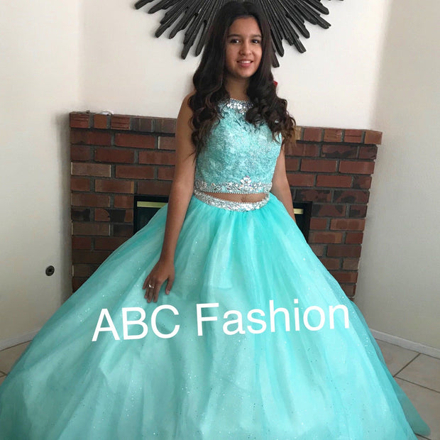 Two Piece Lace Applique Dress by House of Wu Fiesta Gowns 56317 – ABC ...