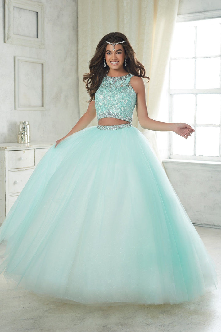 Two Piece Lace Applique Dress by House of Wu Fiesta Gowns Style 56317-Quinceanera Dresses-ABC Fashion