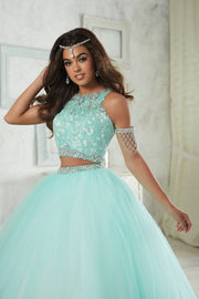 Two Piece Lace Applique Dress by House of Wu Fiesta Gowns Style 56317-Quinceanera Dresses-ABC Fashion