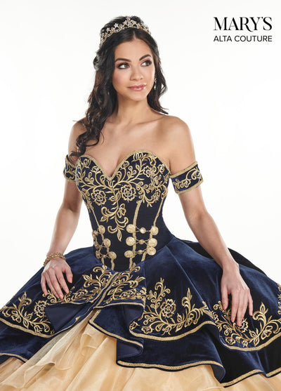 Velvet Charro Quinceanera Dress by Alta Couture MQ3037-Quinceanera Dresses-ABC Fashion