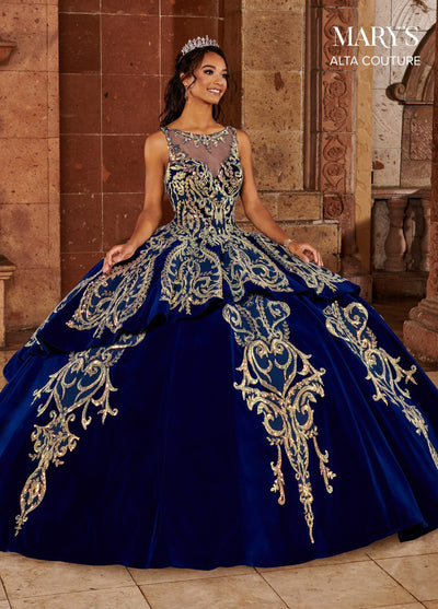 Velvet Quinceanera Dress by Alta Couture MQ3067