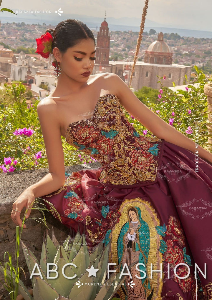 Virgen De Guadalupe Quinceanera Dress by Ragazza Fashion M18-118-Quinceanera Dresses-ABC Fashion