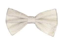 White Paisley Bow Ties with Matching Pocket Squares-Men's Bow Ties-ABC Fashion